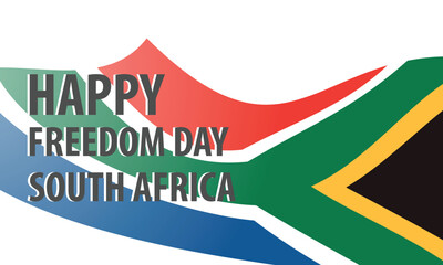 Happy South Africa Freedom Day 27 April. Template for background, banner, card, poster