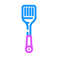stainless steel spatula kitchen cookware color icon vector illustration