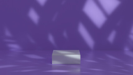 background. podium. geometric shapes white platform. simple mockup 3D render illustration. purple background wallpaper. 