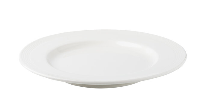 white  plate isolated on transparent png