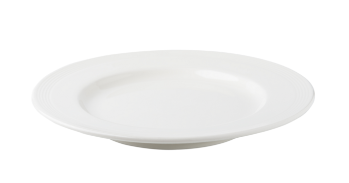 white  plate isolated on transparent png