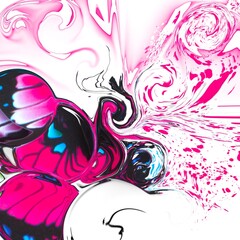 beautiful abstract distortion of photos