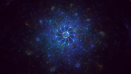 3D rendering abstract circle light background