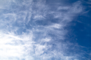 White clouds on the blue sky