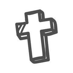 Obraz premium cross on black