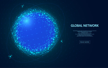 Abstract global technology background.