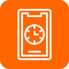 Obraz premium Vector Design Mobile Clock Icon Style