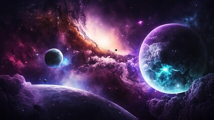 Deep space background and wallpaper