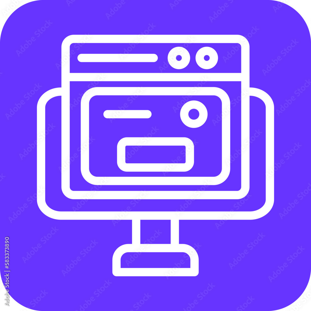 Poster vector design browser pop up icon style