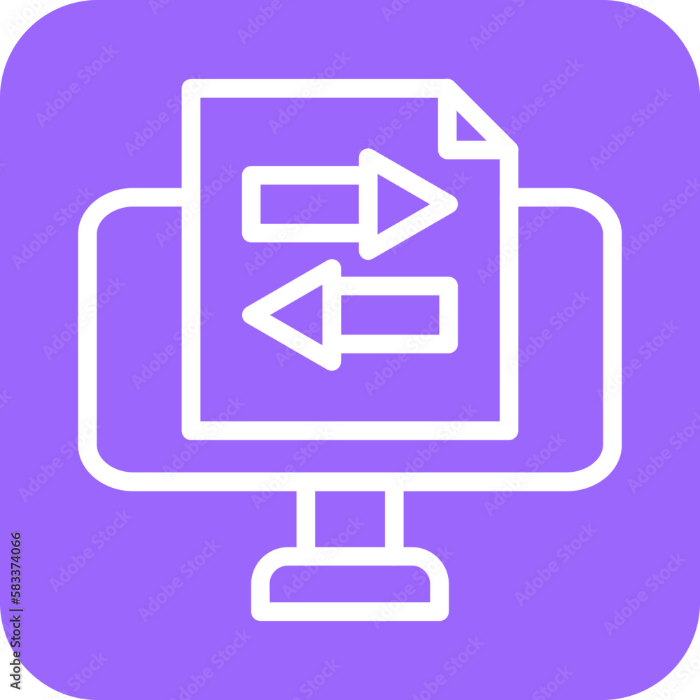Poster vector design online file transfer icon style