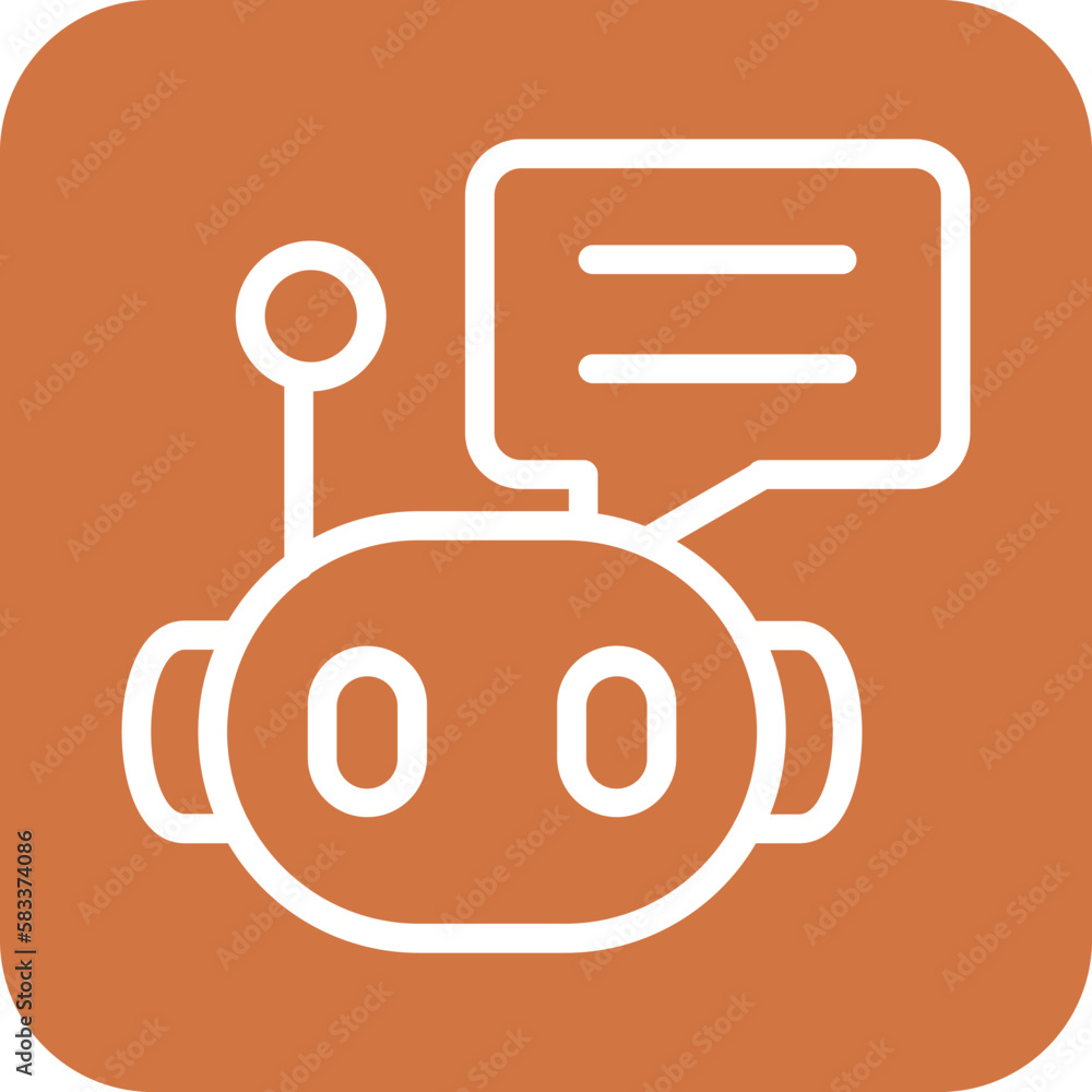 Poster vector design chat bot icon style