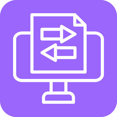 Vector Design Online File Transfer Icon Style