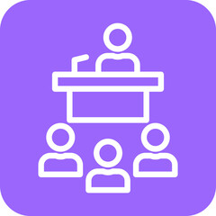 Vector Design Press Conference Icon Style