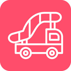 Vector Design Aircraft Stairs Icon Style