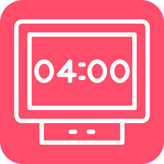 Vector Design Digital Clock Icon Style