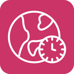 Vector Design Time Zone Icon Style