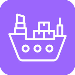 Vector Design Cargo Ship Icon Style