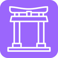 Vector Design Torii Gate Icon Style