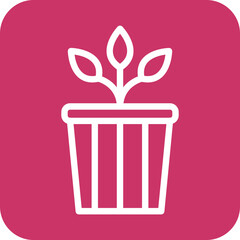 Vector Design Plant Pot Icon Style