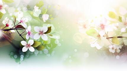 Spring background with sakura flowers