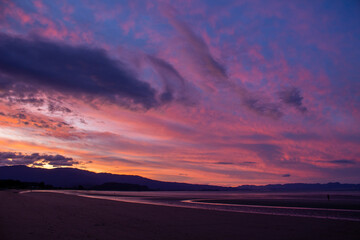 Fototapeta na wymiar Golden Bay Sunset, Nelson New Zealand