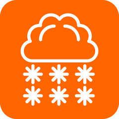 Vector Design Heavy Snow Icon Style