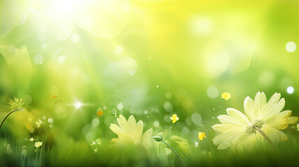 Fototapeta premium Green grass and sun