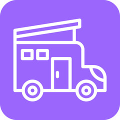 Vector Design Camper Van Icon Style