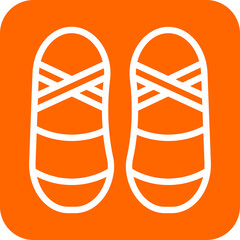 Vector Design Ballet Shoes Icon Style