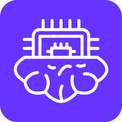Vector Design Brain Chip Icon Style