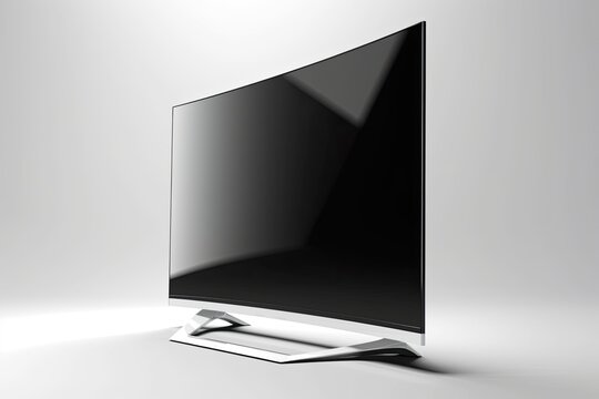 White background with a TV screen. Generative AI