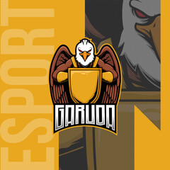 Vector Esports Mascot Logo Team Garuda Squad