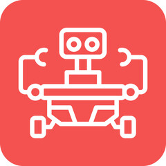 Vector Design Space Robot Icon Style