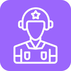 Vector Design Army Pilot Icon Style