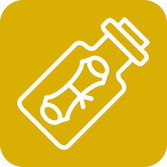 Vector Design Message in a Bottle Icon Style
