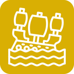 Vector Design Shipwreck Icon Style