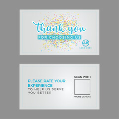 Thank You Card Customize Vector  Template