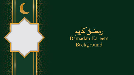 ramadan kareem luxury design. green color background. islamic theme. vector illustrations EPS10