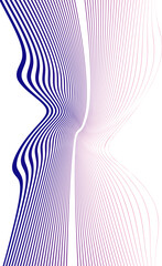 Vertical background of blue and pink lines. Vector illustration.