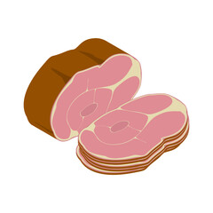 Ham Isometric Icon