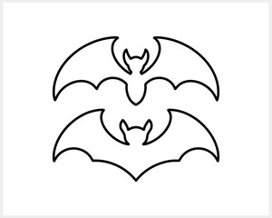 Sketchl bat isolated. Hand drawn art. Halloween symbol. Animal vector stock illustration. EPS 10