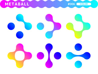 メタボールのカラースタイルのデザインセット_006