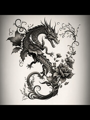 Floral dragon print © Joseph