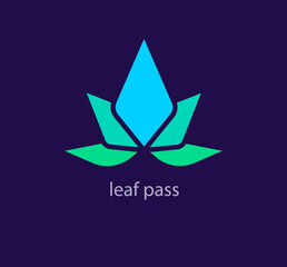 Obraz premium Unique leaf cycle logo. Modern design color transition. Foliage, natural leaf logo template. vector.