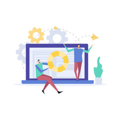 Customer Support Flat Illustration