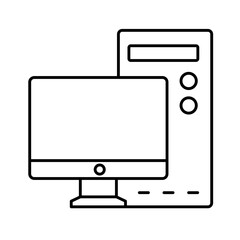 Desktop pc Vector Icon

