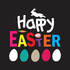 Happy easter vintage t shirt design graphic