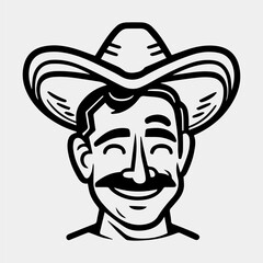 Mexican man cartoon funny chef