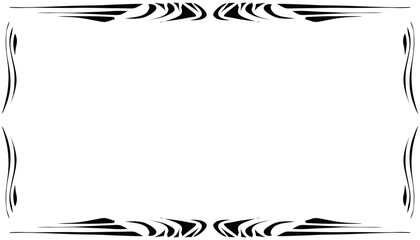 Illustration of a photo frame with a tribal design. Perfect for photo frames, invitation cards, greeting cards, book covers, wallpapers