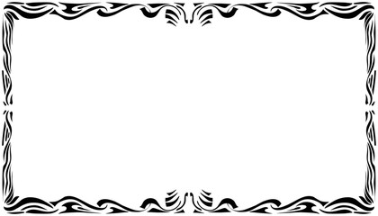 Illustration of a photo frame with a tribal design. Perfect for photo frames, invitation cards, greeting cards, book covers, wallpapers
